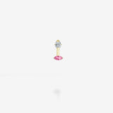 18K Yellow Gold-Diamond & Pink Sapphire