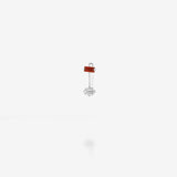 18K White Gold-Ruby & Diamond
