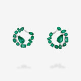18K White Gold-Emeralds