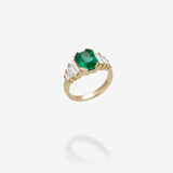 18K Yellow Gold-Emerald