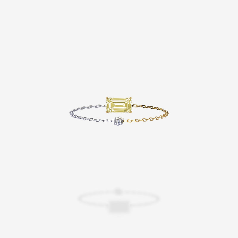 18K White/Yellow Gold-Emerald