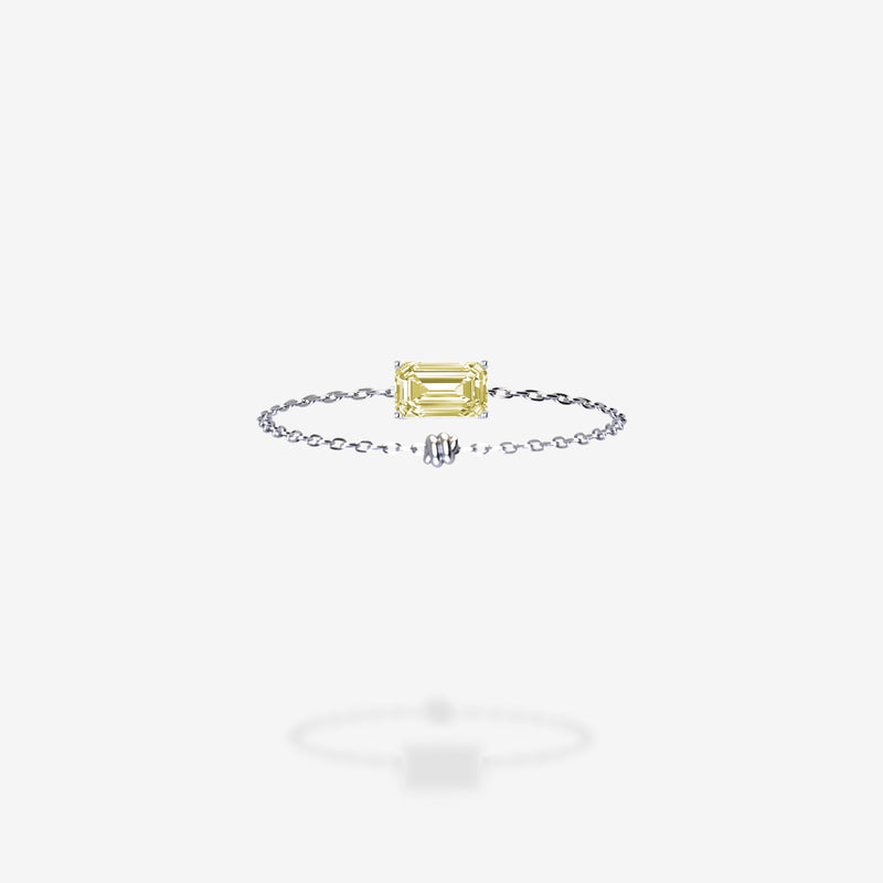 18K White Gold-Emerald