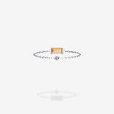 18K White Gold-Baguette