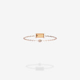 18K Rose Gold-Baguette