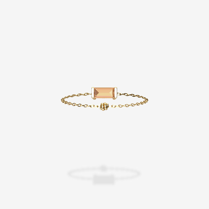 18K Yellow Gold-Baguette