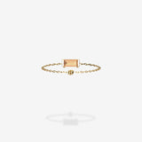 18K Yellow Gold-Baguette