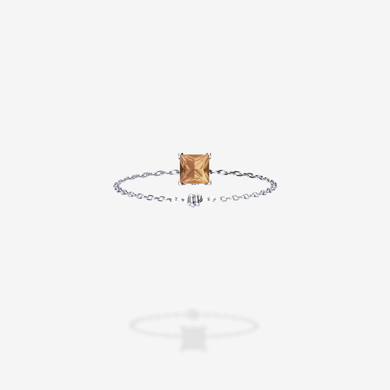 18K White Gold-Princess