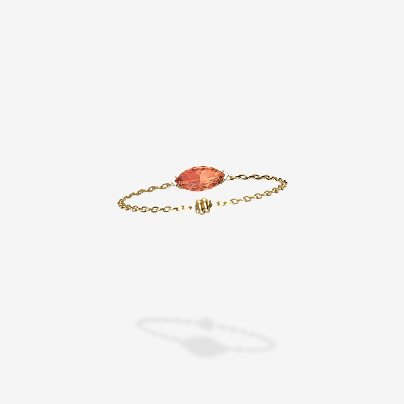 Cattina Ring - Orange Sapphire