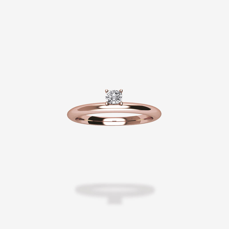 18K Rose Gold-Cushion