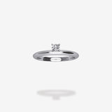 18K White Gold-Cushion