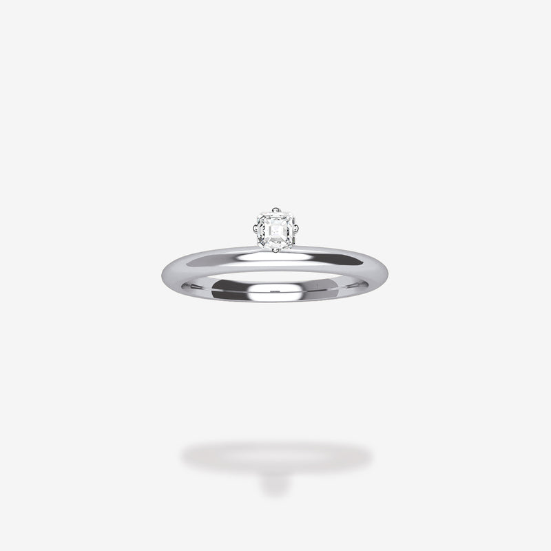 18K White Gold-Asscher