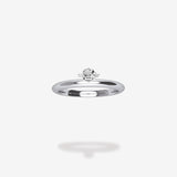 18K White Gold-Elongated Hexagon