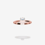 18K Rose Gold-Emerald Cut