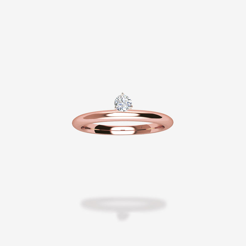 18K Rose Gold-Round