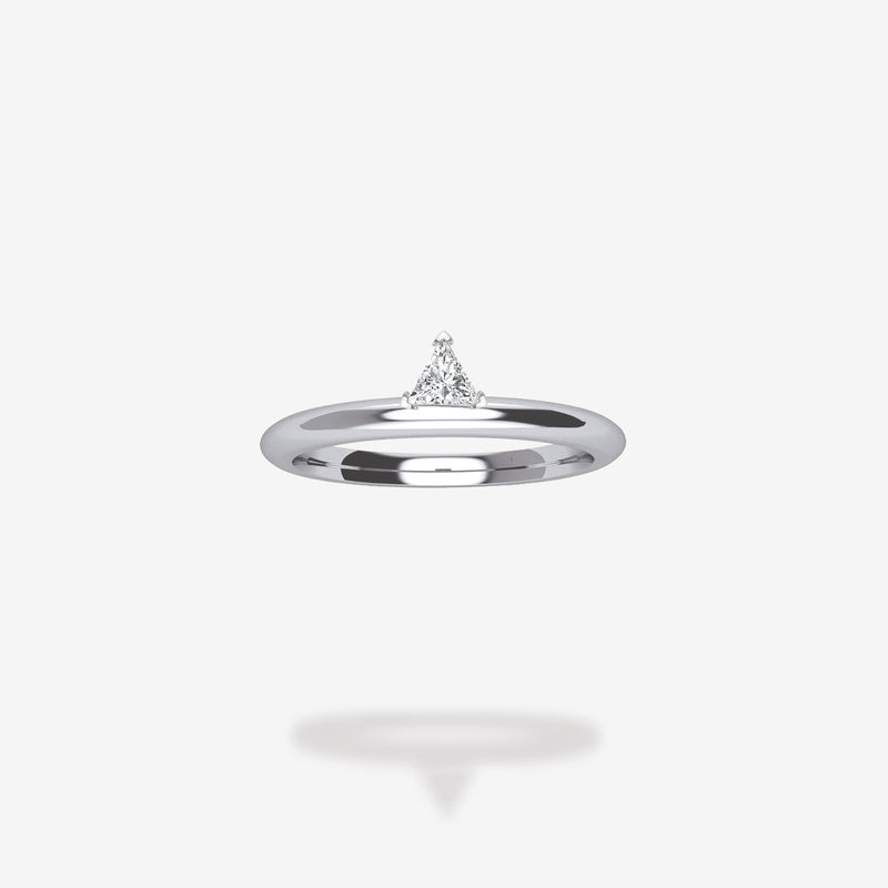 18K White Gold-Triangle