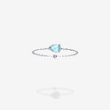 18K White Gold-Pear