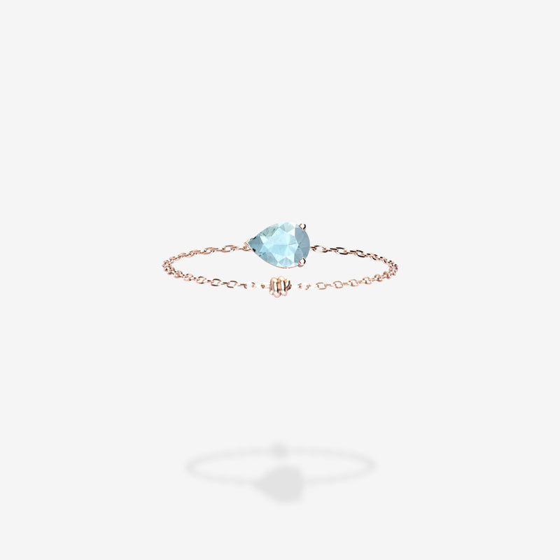 18K Rose Gold-Pear