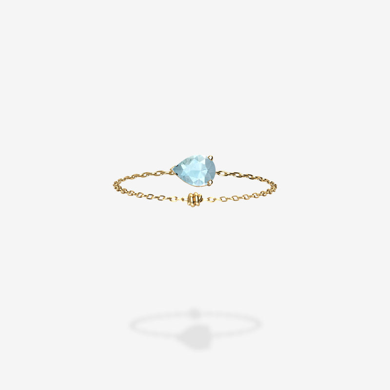 18K Yellow Gold-Pear