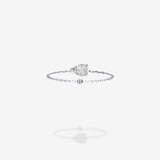18K White Gold-Pear