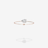 18K Rose Gold-Pear