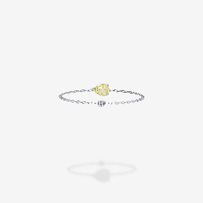 18K White Gold-Pear