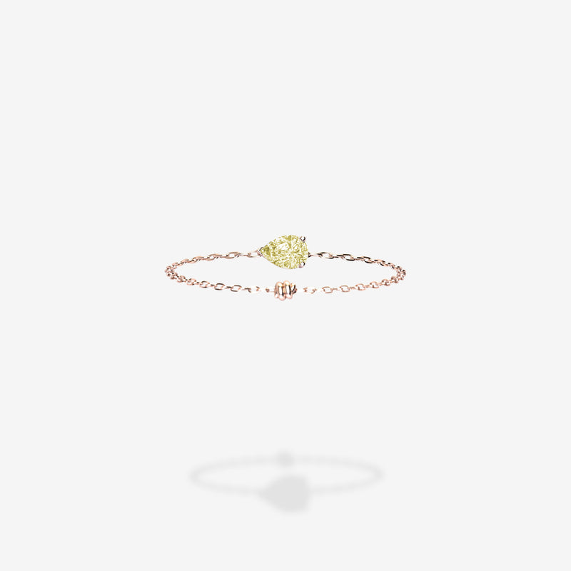 18K Rose Gold-Pear