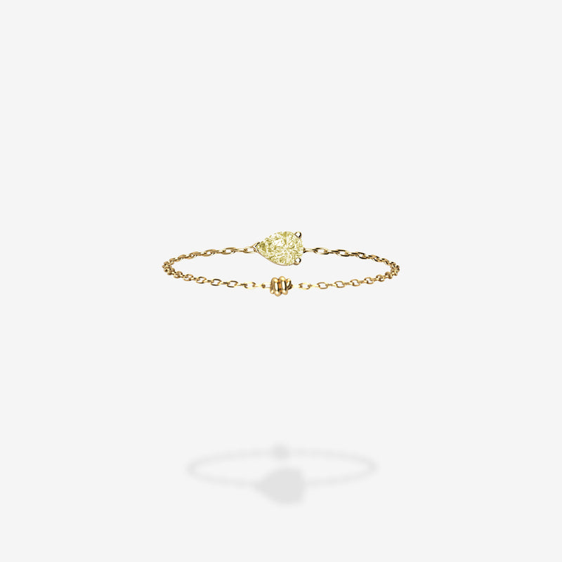18K Yellow Gold-Pear