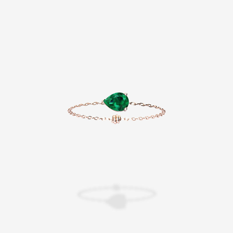 18K Rose Gold-Pear