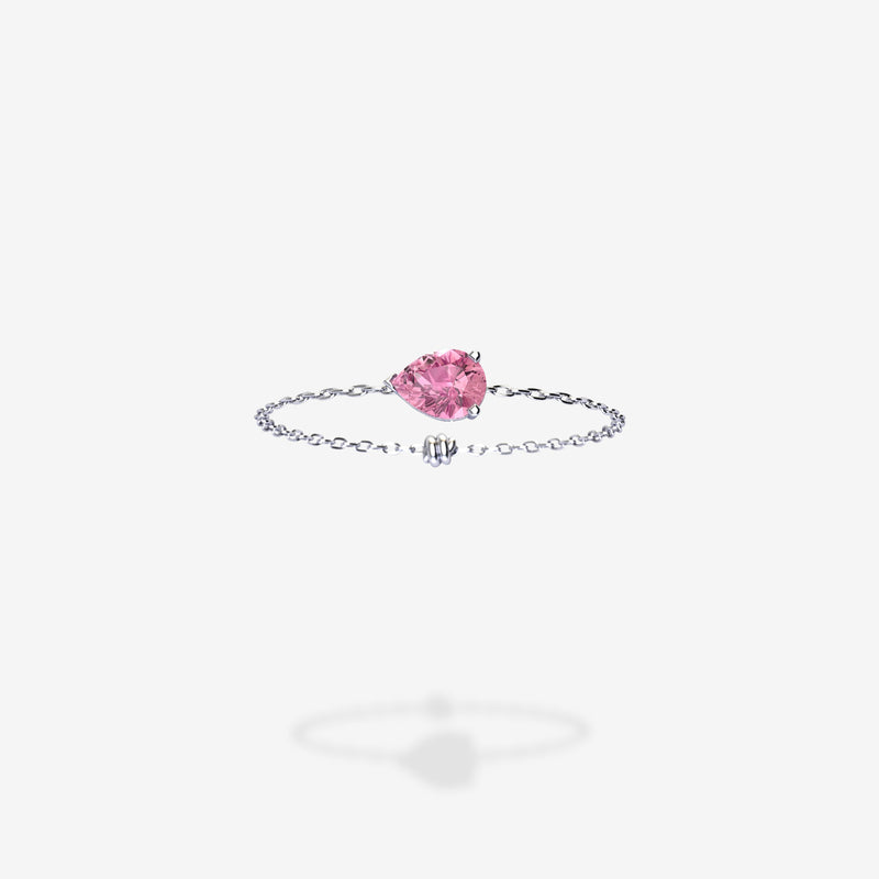 18K White Gold-Pear