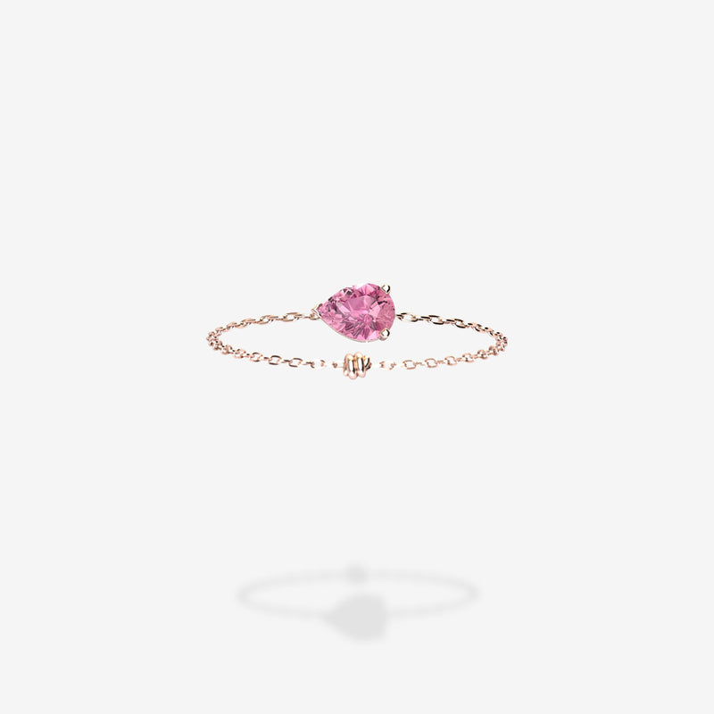 18K Rose Gold-Pear