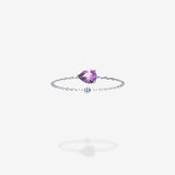 18K White Gold-Pear