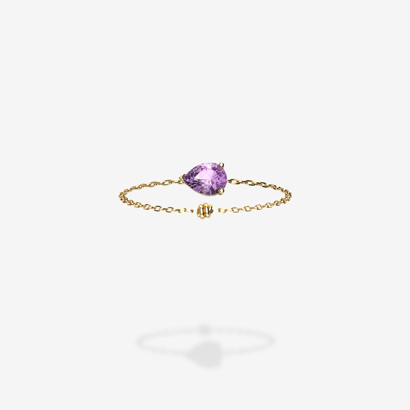 18K Yellow Gold-Pear