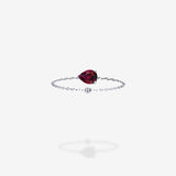 18K White Gold-Pear