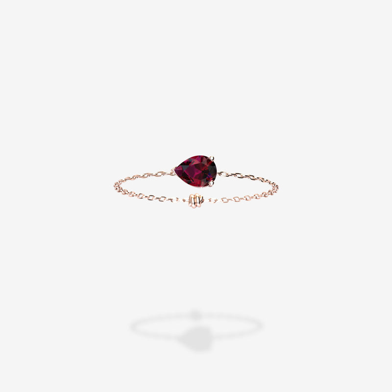 18K Rose Gold-Pear