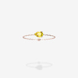 18K Rose Gold-Pear