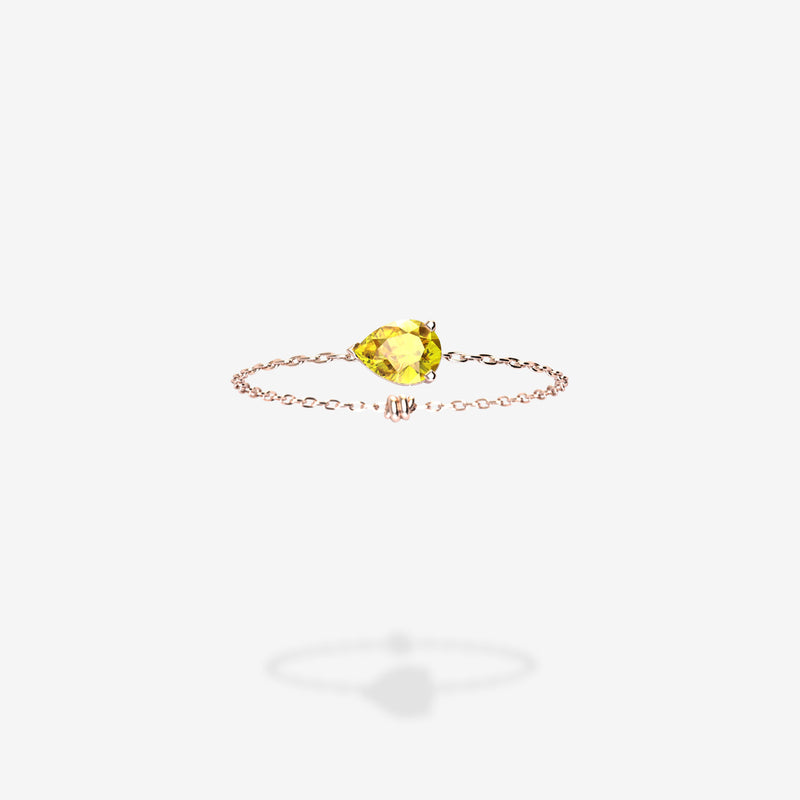 18K Rose Gold-Pear