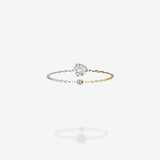 18K White Gold & Yellow Gold-Round
