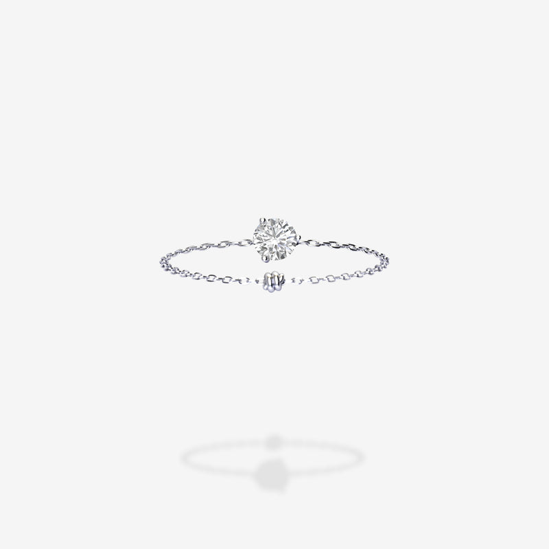 18K White Gold-Round