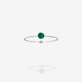 18K White Gold-Round
