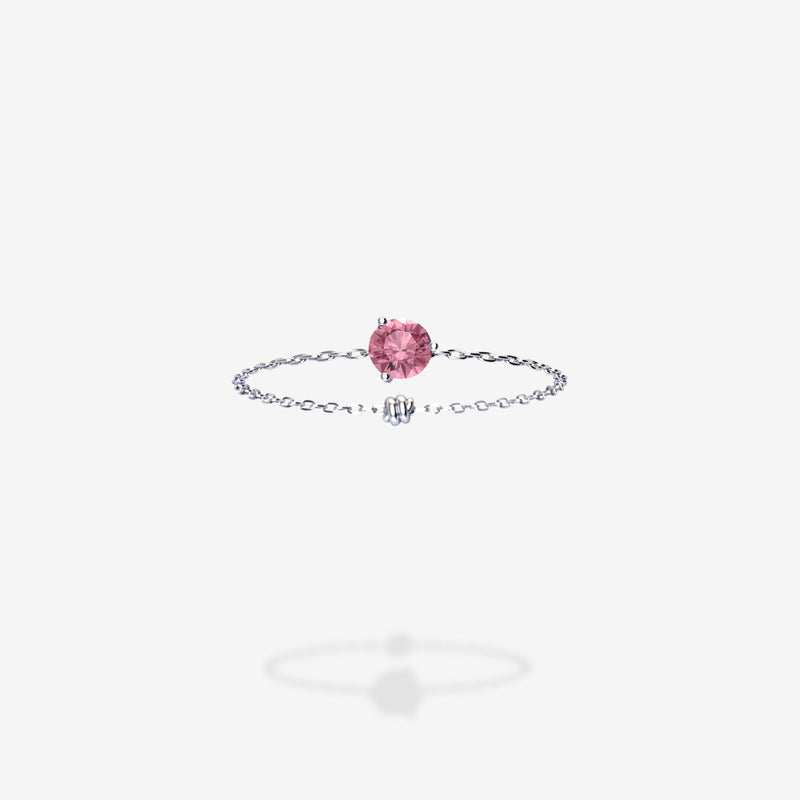 18K White Gold-Round