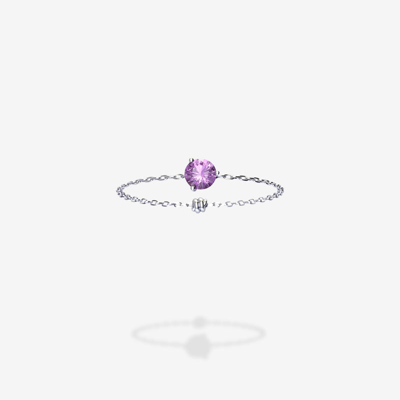 18K White Gold-Round