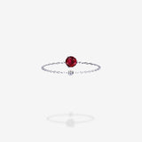 18K White Gold-Round