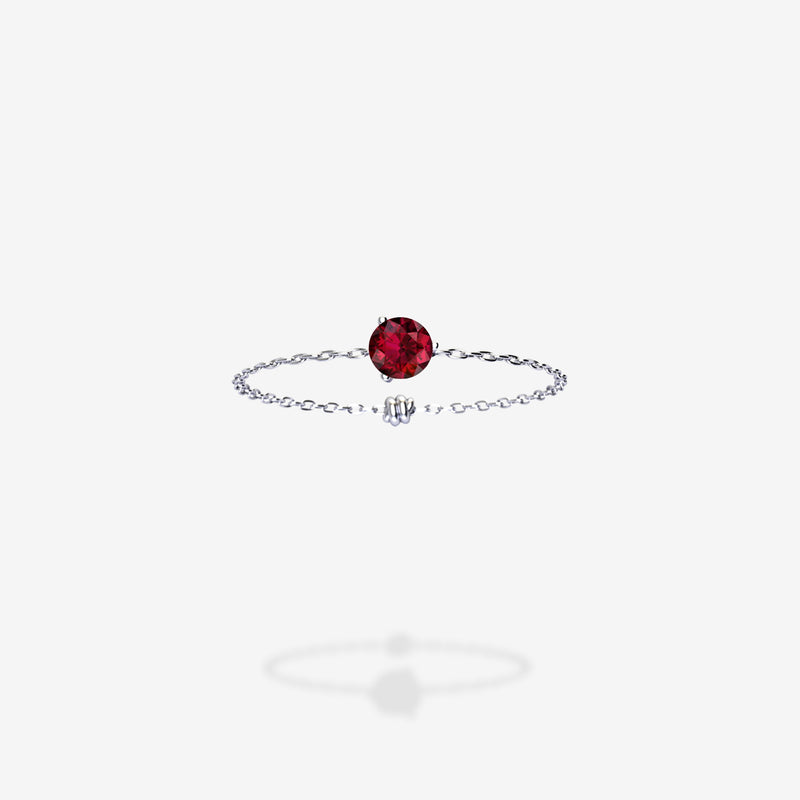 18K White Gold-Round