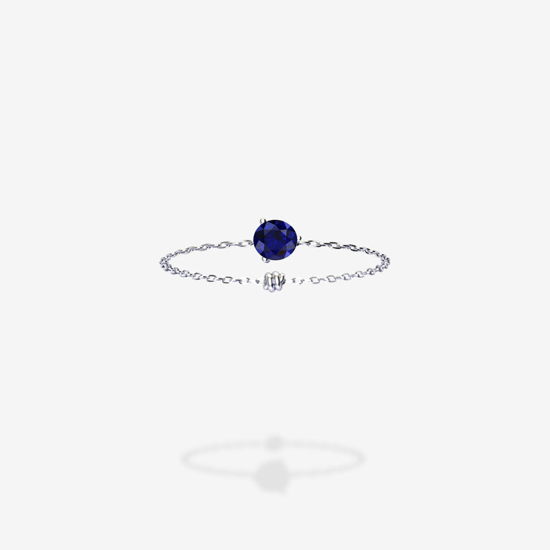 18K White Gold-Round