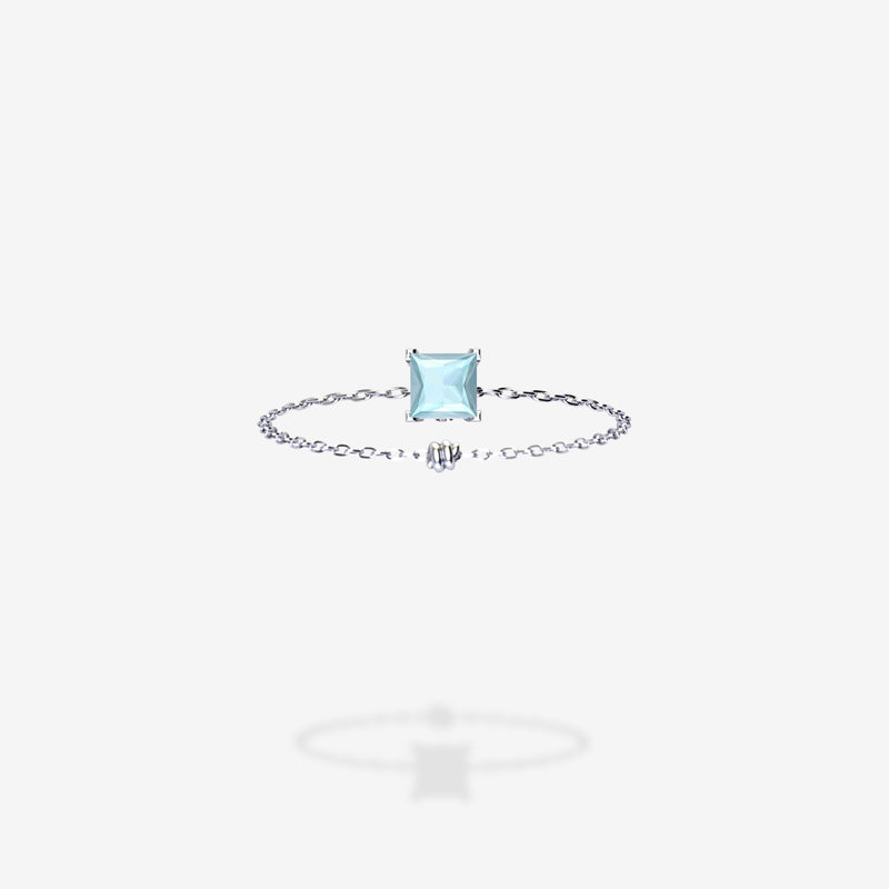 18K White Gold-Princess
