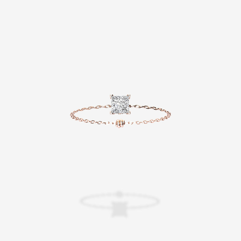 18K Rose Gold-Princess