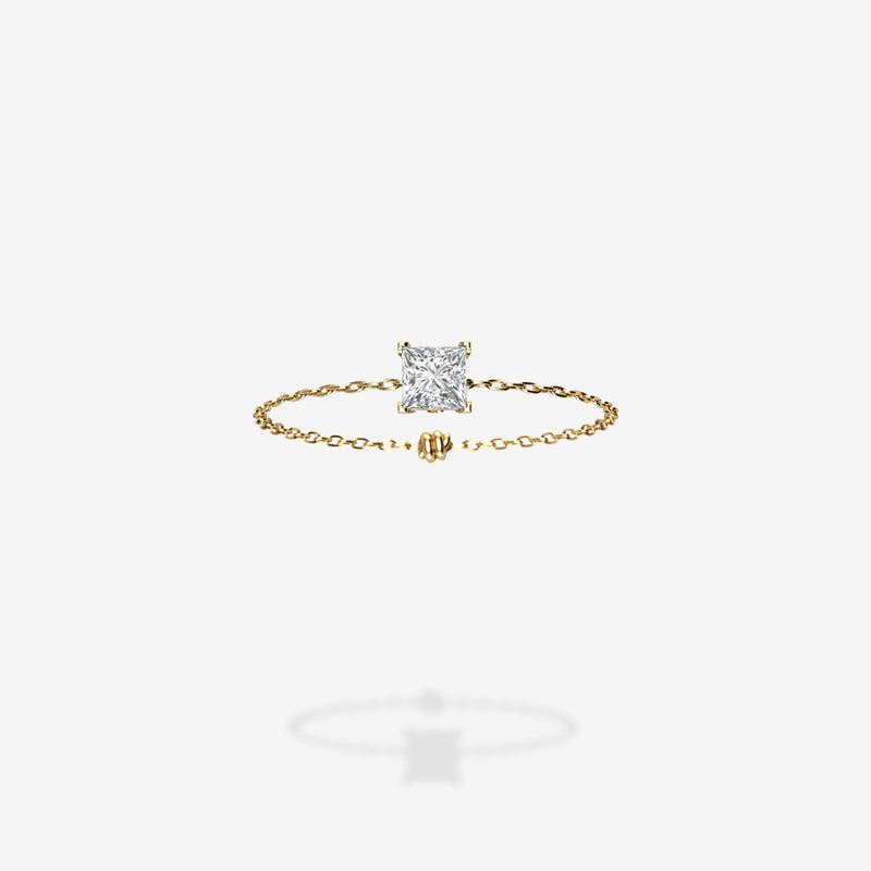 18K Yellow Gold-Princess