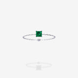 18K White Gold-Princess