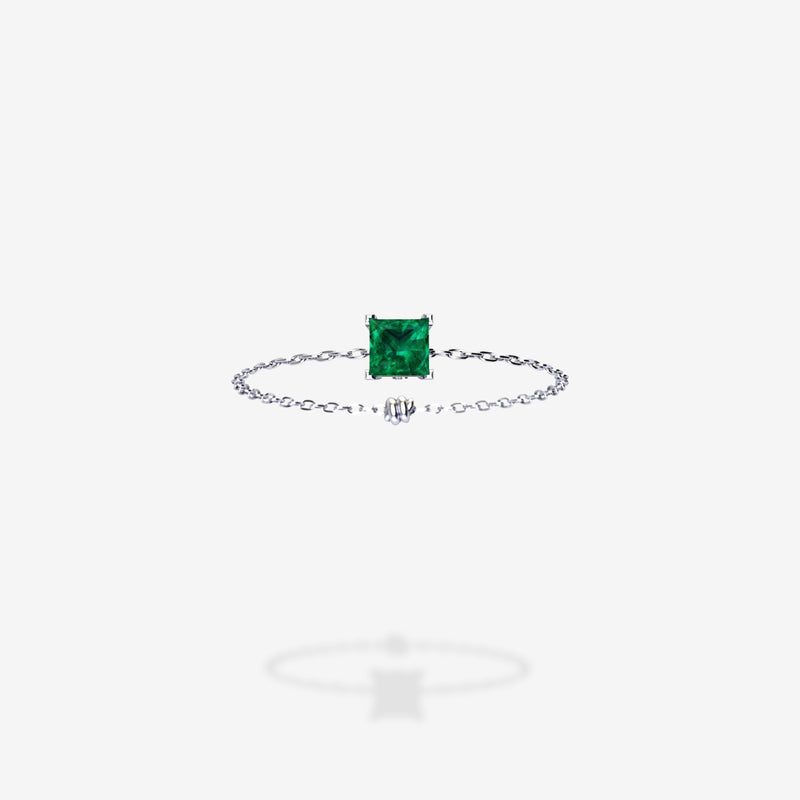 18K White Gold-Princess