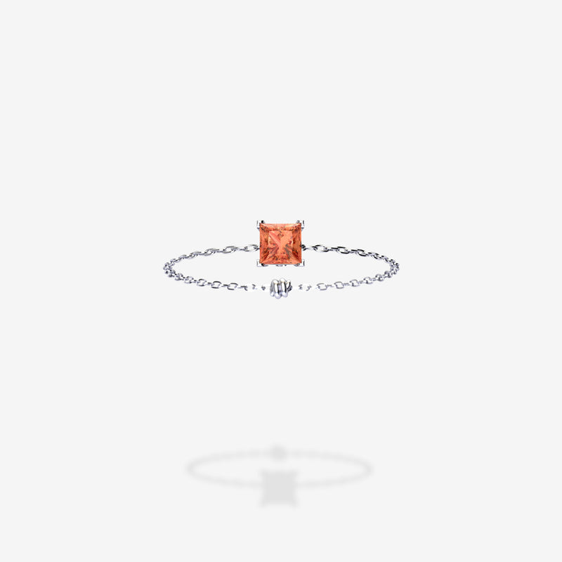 18K White Gold-Princess
